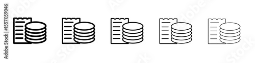 Database icon vector outline symbol or illustration