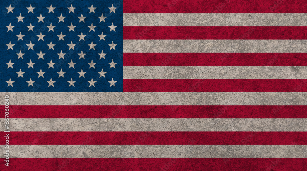 Fototapeta premium Flag of the USA on a grunge vintage texture.
