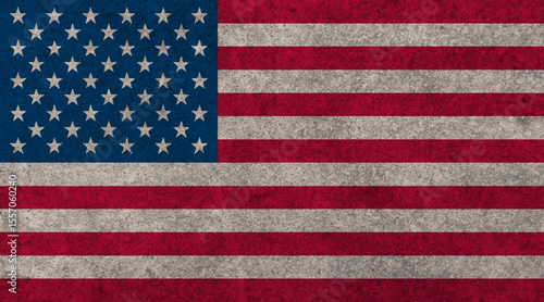 Flag of the USA on a grunge vintage texture.