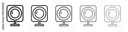 Digital Webcam icon vector outline symbol or illustration