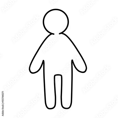  thin and fat body vector