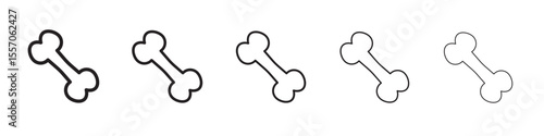 Dog bone icon vector outline symbol or illustration
