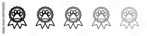 Dog competition icon vector outline symbol or illustration