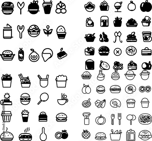 food icons meal icons dining icons restaurant icons fast food icons healthy food icons organic food icons gourmet food icons street food icons home-cooked food icons takeaway food ico
