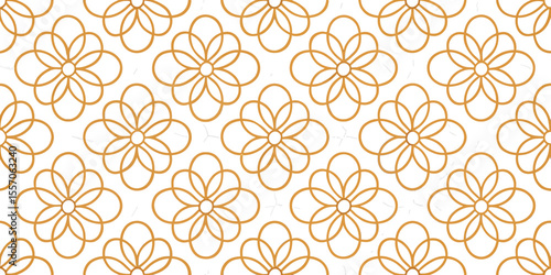 Elegant Floral Pattern: A visually appealing design featuring a seamless arrangement of delicate, symmetrical floral motifs. This artful pattern exudes grace and sophistication.