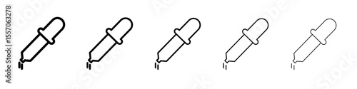 dropper icon vector outline symbol or illustration
