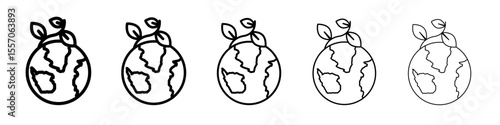 earth environment icon vector outline symbol or illustration