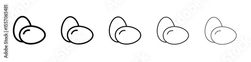 Egg icon vector outline symbol or illustration