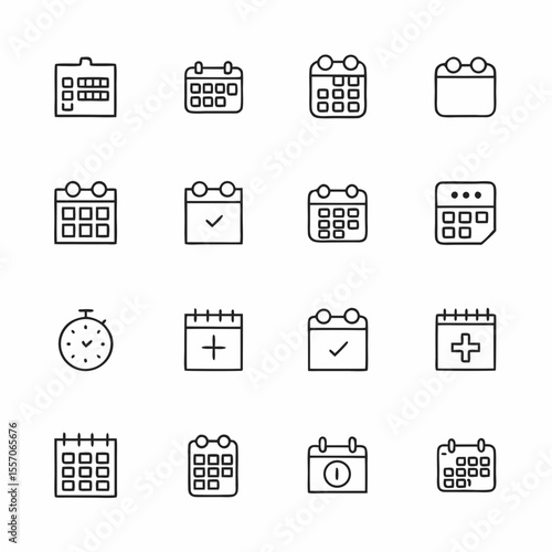 calendar and meeting scheduler icons              
