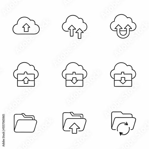 cloud drive and file sharing icons                 (1)