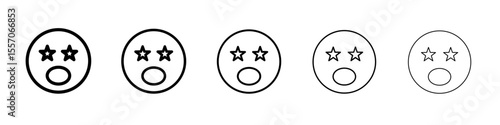 emoji icon vector outline symbol or illustration