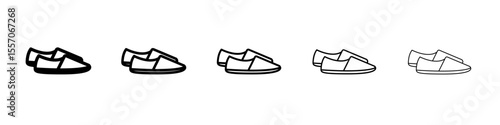 Espadrille icon vector outline symbol or illustration