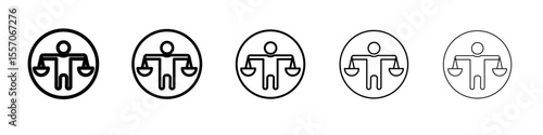 Ethics icon vector outline symbol or illustration