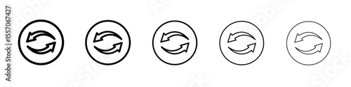 Exchange icon vector outline symbol or illustration