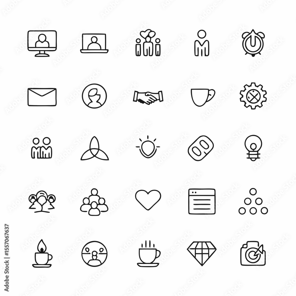 Fototapeta premium proxy server and ip masking icons (1)