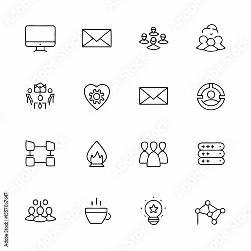 proxy server and ip masking icons                