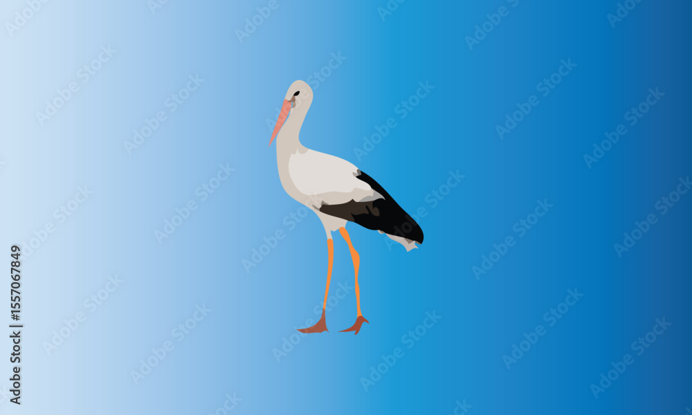 Obraz premium Vector stork design fully editable high quality