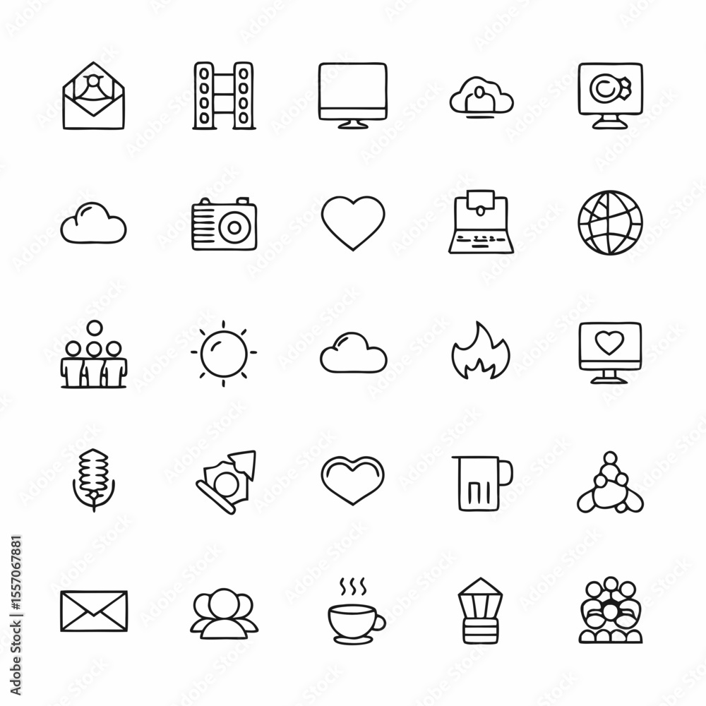 Fototapeta premium server rack and cloud storage icons 