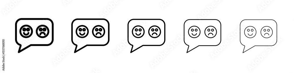 Naklejka premium Feedback icon vector outline symbol or illustration