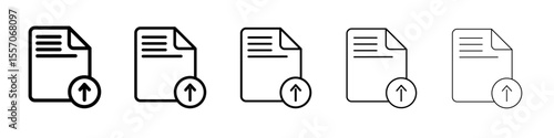 file upload icon vector outline symbol or illustration