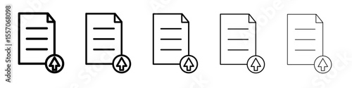 File upload icon vector outline symbol or illustration
