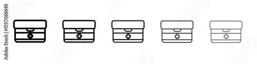 First aid icon vector outline symbol or illustration