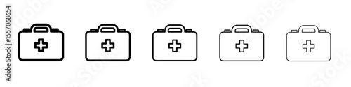 first aid kit icon vector outline symbol or illustration
