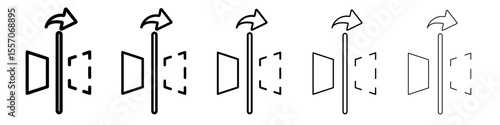 flip icon vector outline symbol or illustration