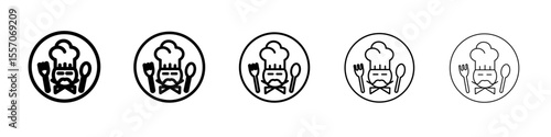Food and restaurant icon vector outline symbol or illustration