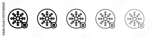 Frost resistant icon vector outline symbol or illustration