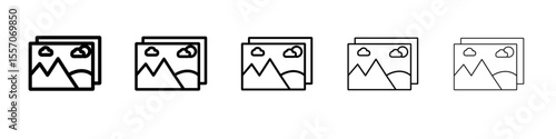 Gallery icon vector outline symbol or illustration