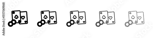 Gambling icon vector outline symbol or illustration