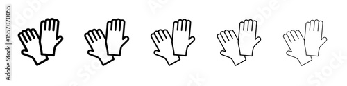Garden gloves icon vector outline symbol or illustration