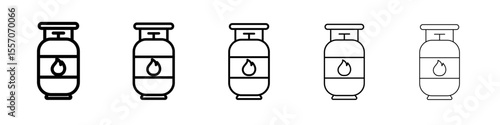 Gas cylinder icon vector outline symbol or illustration