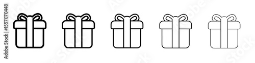 gift icon vector outline symbol or illustration