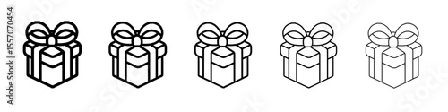 gift icon vector outline symbol or illustration