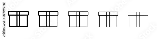 gift icon vector outline symbol or illustration