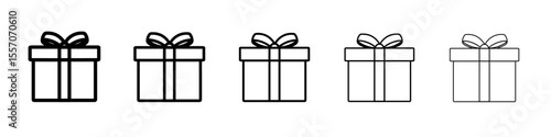gift icon vector outline symbol or illustration