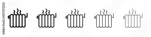 heater icon vector outline symbol or illustration
