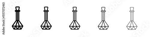 holy water bottle icon vector outline symbol or illustration