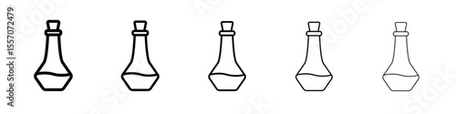 holy water bottle icon vector outline symbol or illustration