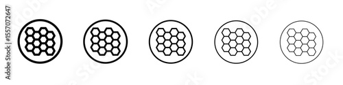 honeycomb icon vector outline symbol or illustration