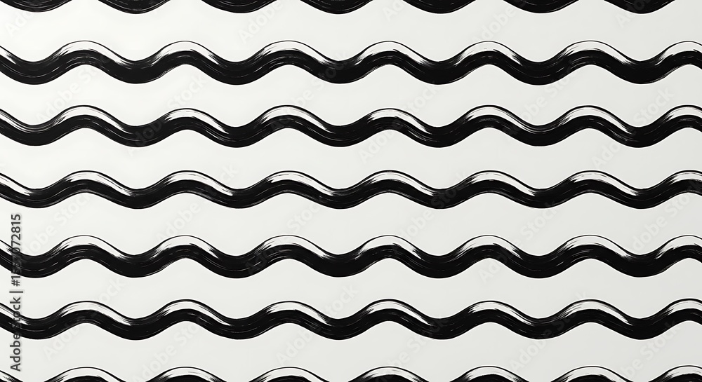 Abstract Black and White Wave Pattern Seamless Texture Abstract Black and White Wave Pattern Seamless Texture