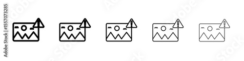 Image Error icon vector outline symbol or illustration