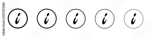 Info icon vector outline symbol or illustration