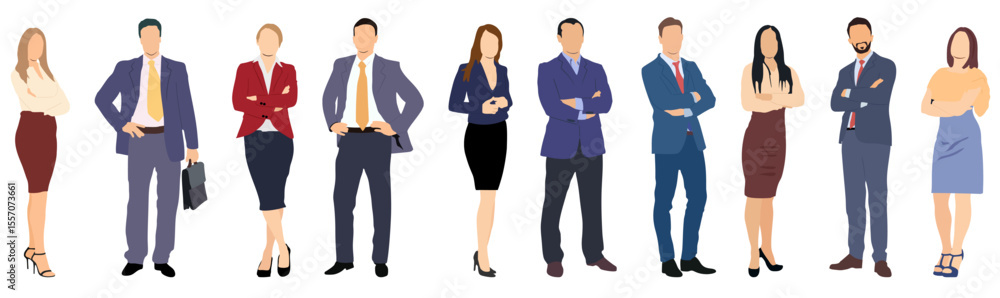 Diverse business people set. Businessmen, businesswomen standing portraits. Men and women employees, office workers, entrepreneurs. Diverse business people set. Businessmen, businesswomen standing portraits. Men and women employees, office workers, entrepreneurs.