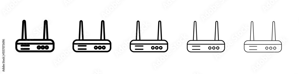 internet router icon vector outline symbol or illustration