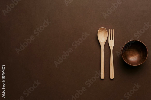wooden utensils and bowl