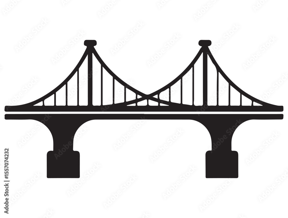 Fototapeta premium BRIDGE SILHOUETTE