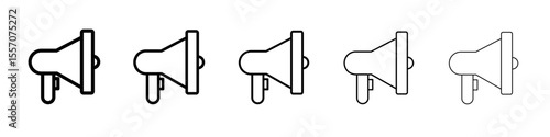 loud speaker icon vector outline symbol or illustration
